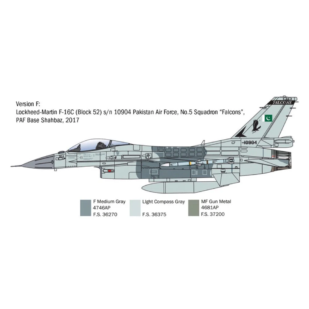 Italeri 2825 1/48 F-16C Fighting Falcon - Image 2