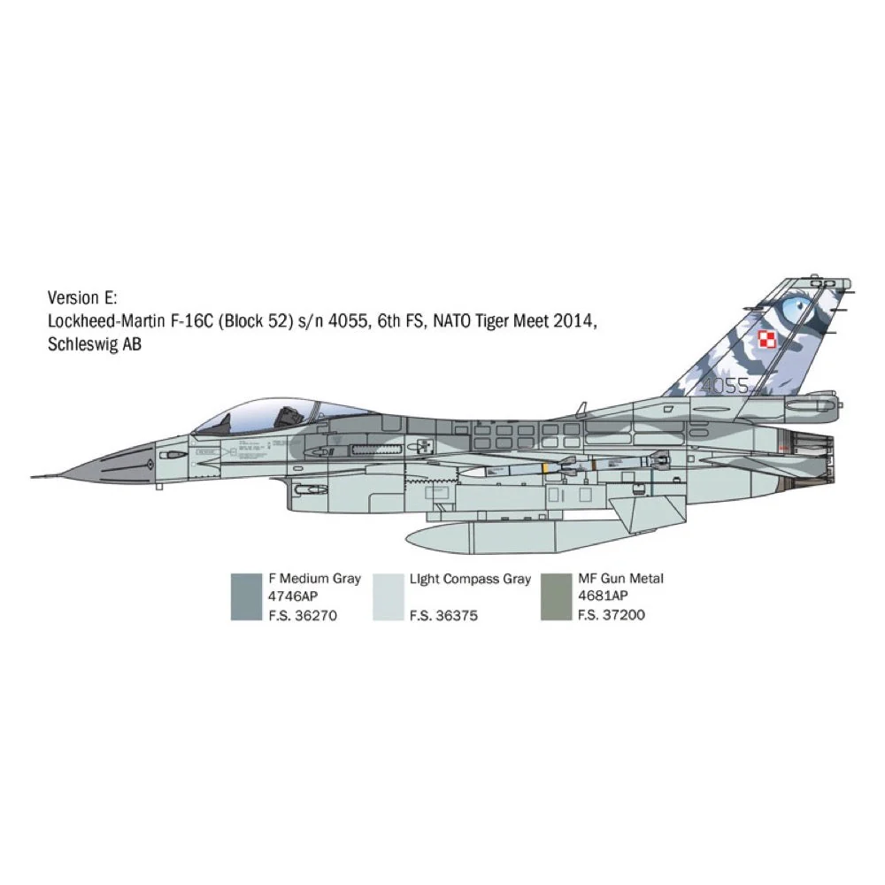 Italeri 2825 1/48 F-16C Fighting Falcon - Image 3