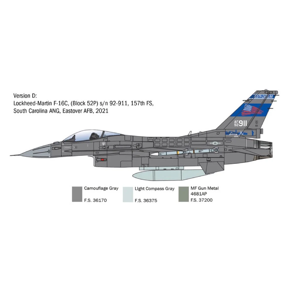 Italeri 2825 1/48 F-16C Fighting Falcon - Image 4