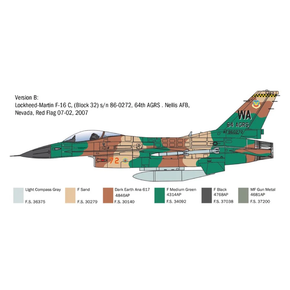 Italeri 2825 1/48 F-16C Fighting Falcon - Image 6