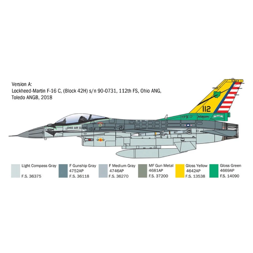Italeri 2825 1/48 F-16C Fighting Falcon - Image 7