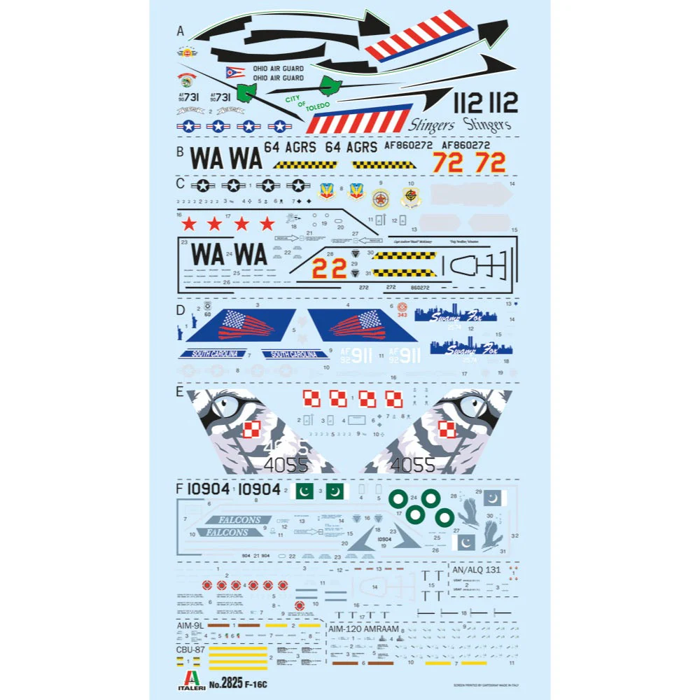 Italeri 2825 1/48 F-16C Fighting Falcon - Image 8