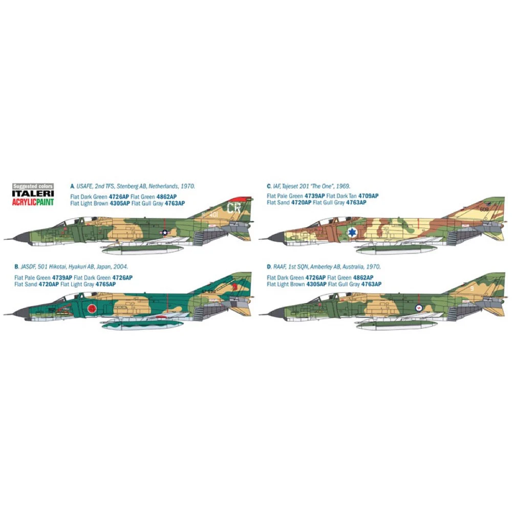 Italeri 2770 1/48 MacDonnell Douglas F-4E Phantom II (RAAF Decals) - Image 4