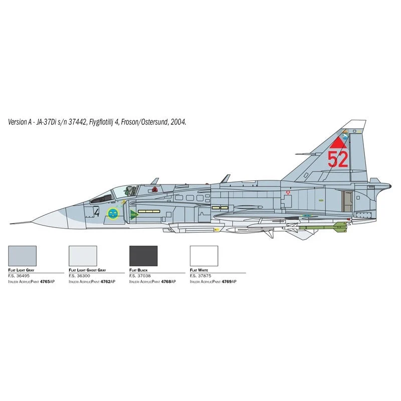 Italeri 2785 1/48 SAAB JA 37/AJ37 Viggen - Image 9