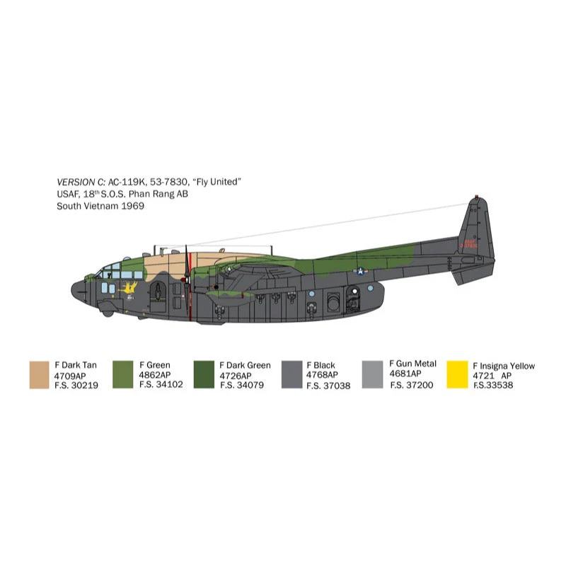 Italeri 1468 1/72 AC-119K Stinger Gunship - Image 5