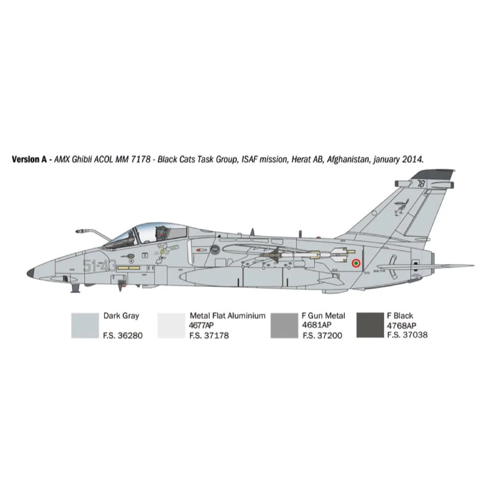 Italeri 1460 1/72 AMX Single Seat Ghibli - Image 4