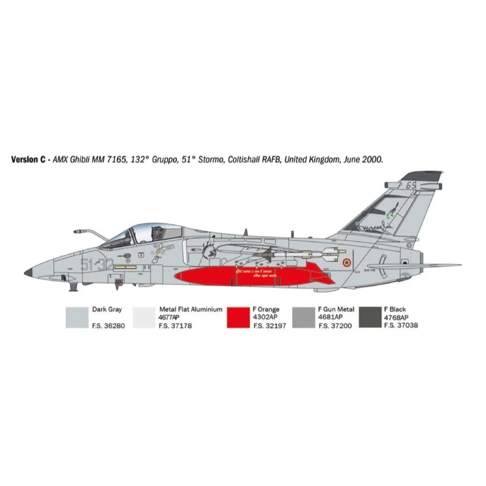 Italeri 1460 1/72 AMX Single Seat Ghibli - Image 6