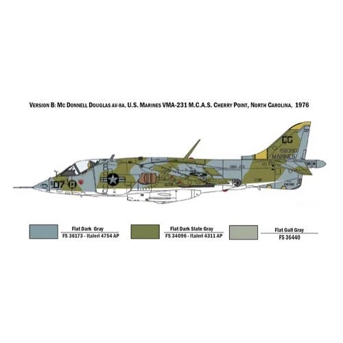 Italeri 1410 1/72 AV-8A Harrier Fighter Jet - Image 5