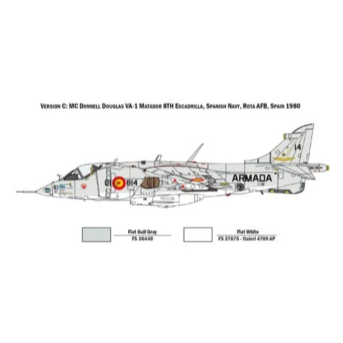 Italeri 1410 1/72 AV-8A Harrier Fighter Jet - Image 7