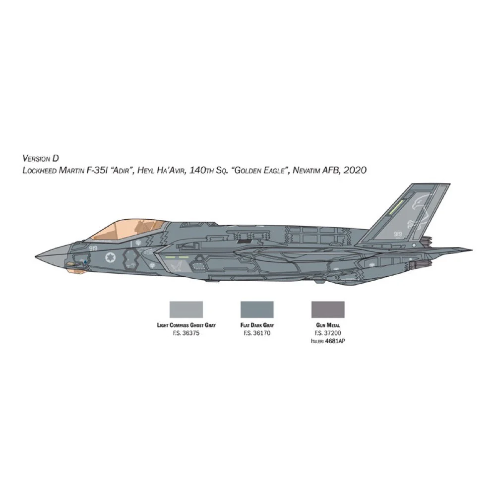 Italeri 1464 1/72 F-35A Lightning II (Beast Mode) incl RAAF Decals - Image 7
