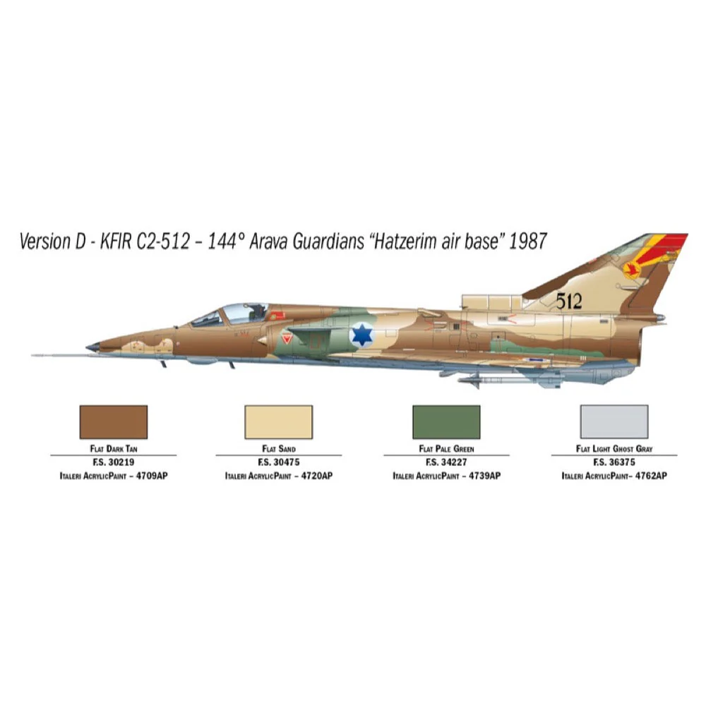 Italeri 1408 1/72 Kfir C.2 IAF - Image 6