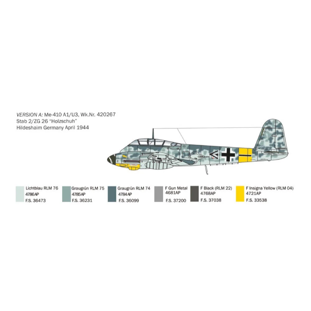 Italeri 0074 1/72 Mess ME410 A-1 Hornisse - Image 4