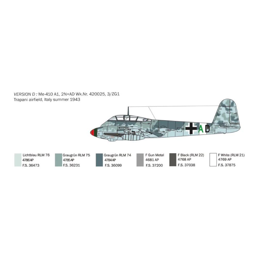 Italeri 0074 1/72 Mess ME410 A-1 Hornisse - Image 7