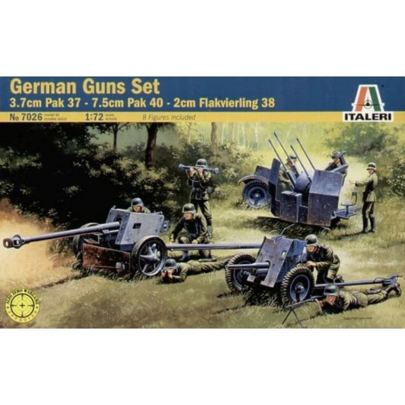 Italeri 7026 1/72 PAK35-PAK40-FLAK 38 Gun German - Image 2