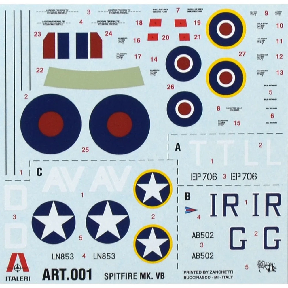 Italeri 0001 1/72 Spitfire Mk VB - Image 3