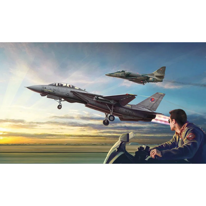 Italeri 1422 1/72 US Navy Fighter Weapons School Top Gun F-14A Tomcat vs A-4M Skyhawk 2 in 1 - Image 3