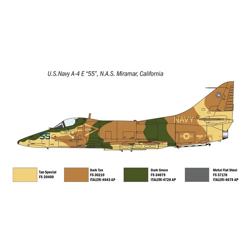 Italeri 1422 1/72 US Navy Fighter Weapons School Top Gun F-14A Tomcat vs A-4M Skyhawk 2 in 1 - Image 6