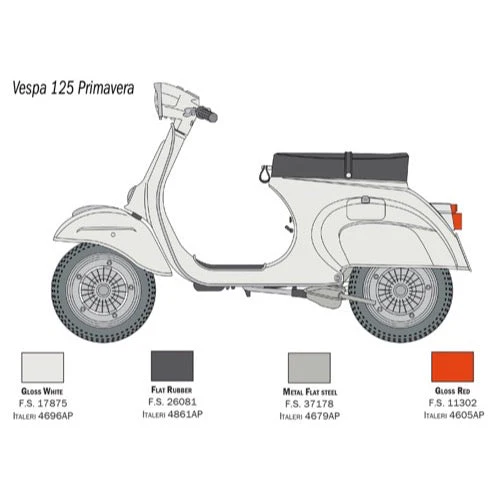 Italeri 4633 1/9 Vespa 125 Primavera - Image 2
