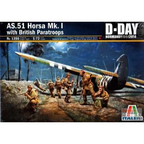 Italeri 1356 1/72 Dday As.51 Horsa Mk.I/II and British Paratroops