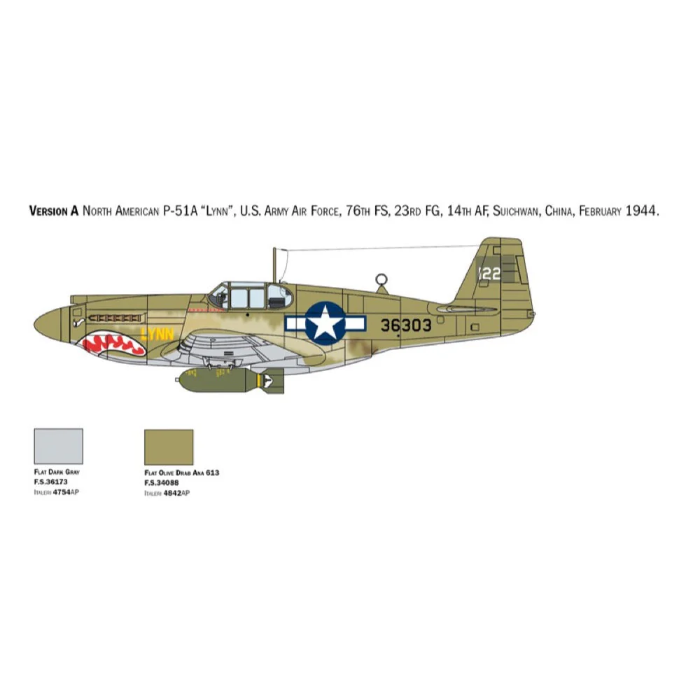 Italeri 1423S 1/72 P-51A Mustang - Image 4