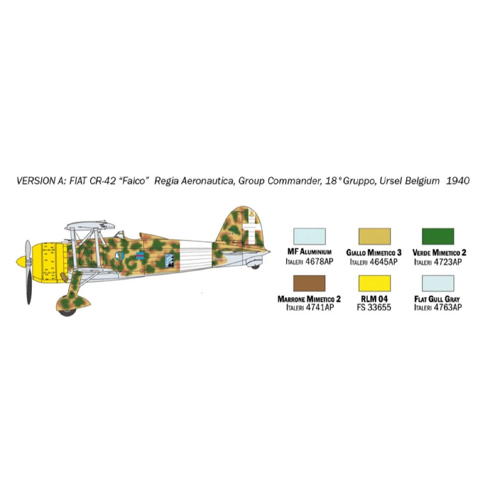 Italeri 1437 1/72 Fiat CR.42 Falco Battle of Britain - Image 4