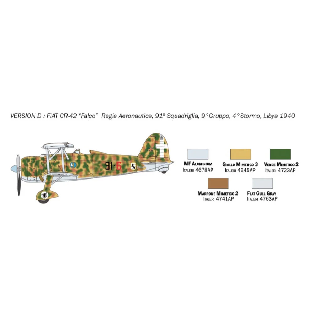 Italeri 1437 1/72 Fiat CR.42 Falco Battle of Britain - Image 7