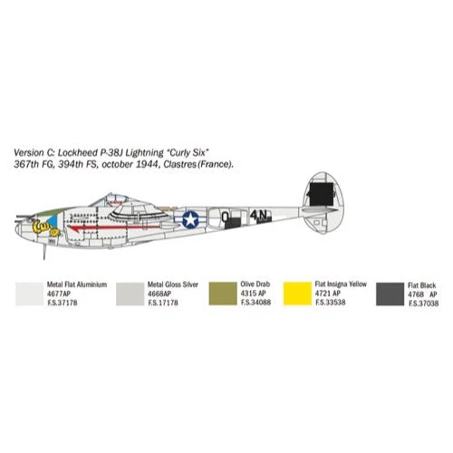 Italeri 1446 1/72 P-38J Lightning - Image 7