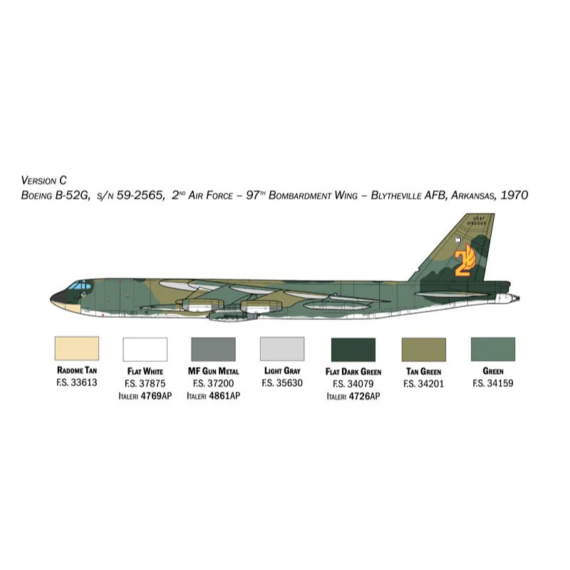 Italeri 1451 1/72 B-52G Stratofortress (Early Version) - Image 5
