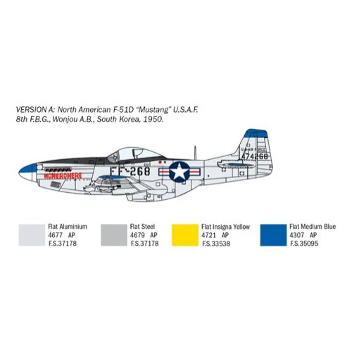 Italeri 1452 1/72 F-51D Korean War with Super Decal Sheet - Image 7