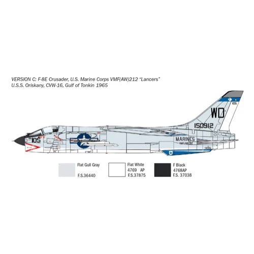 Italeri 1456S 1/72 F-8E Crusader - Image 6