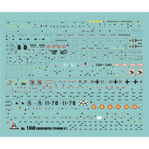 Italeri 1457 1/72 Eurofighter Typhoon EF-2000 In RAF Service Super Decal Sheet - Image 3