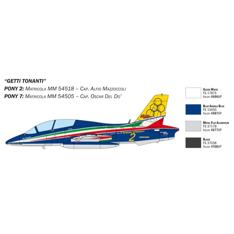 Italeri 1461S 1/72 Macchi MB 339 (3 Kits Included) P.A.N. 60th Anniversary Special Livery - Image 6