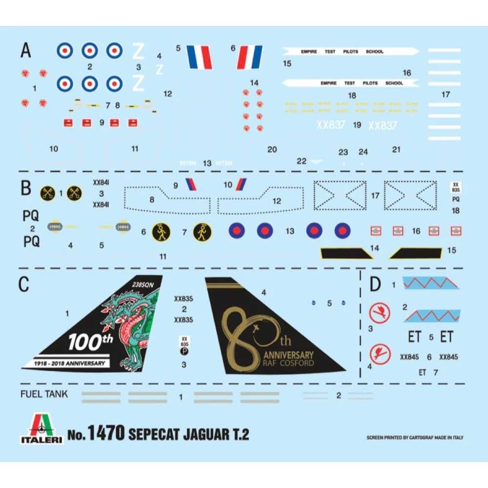 Italeri 1470 1/72 Jaguar T.2 R.A.F. Trainer - Image 3