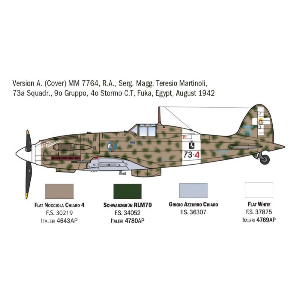 Italeri 1481S 1/72 Macci MC.202 Flogore Aces - Image 2