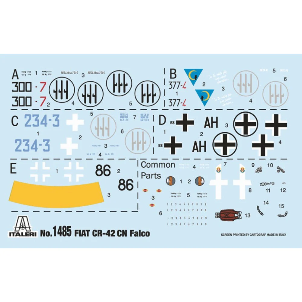 Italeri 1485S 1/72 FIAT CR.42 CN “Falco” Night Fighter - Image 3