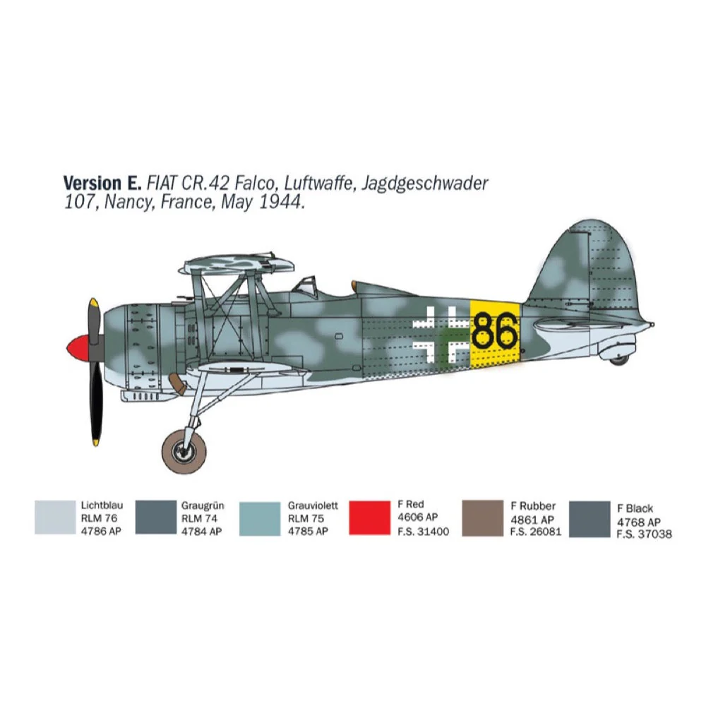 Italeri 1485S 1/72 FIAT CR.42 CN “Falco” Night Fighter - Image 8