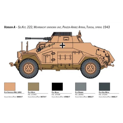 Italeri 15769 1/56 Sd. Kfz. 222-223 - Image 4