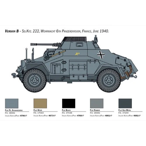 Italeri 15769 1/56 Sd. Kfz. 222-223 - Image 5