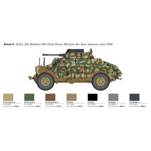 Italeri 15769 1/56 Sd. Kfz. 222-223 - Image 6
