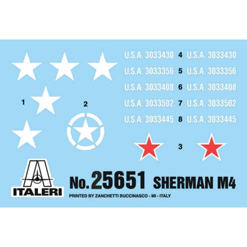 Italeri 25751 1/56 Sherman M4 75mm - Image 3