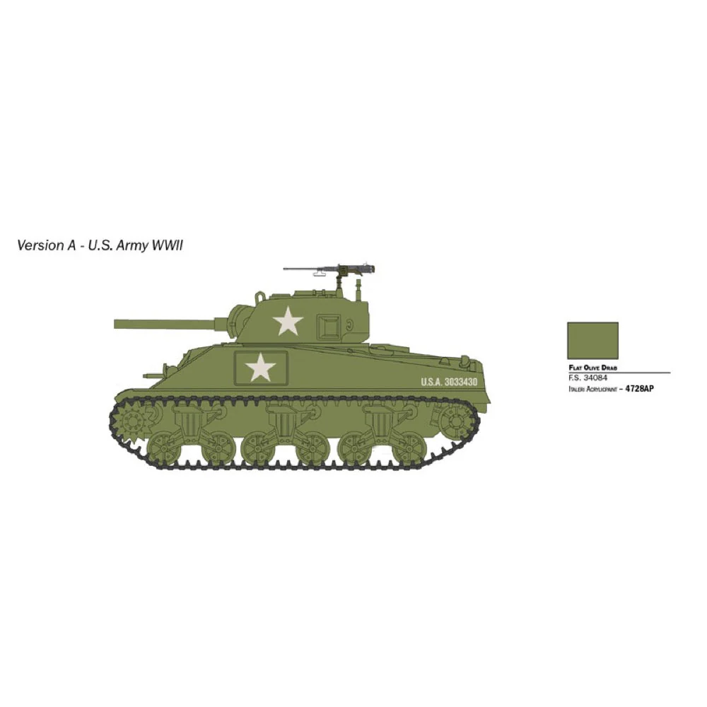 Italeri 25751 1/56 Sherman M4 75mm - Image 4