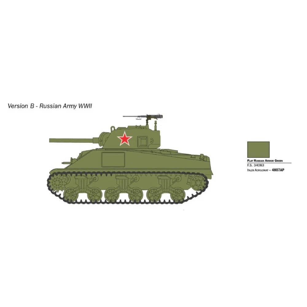Italeri 25751 1/56 Sherman M4 75mm - Image 5