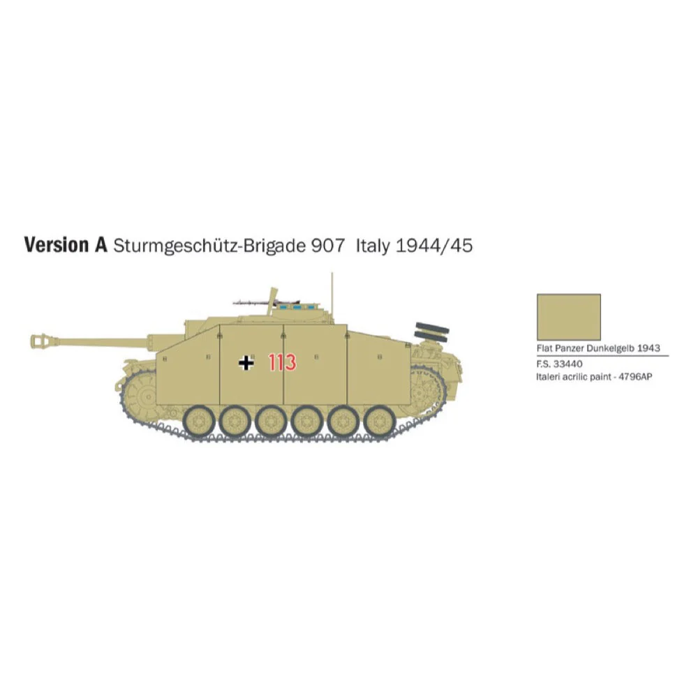 Italeri 25756 1/56 StuG III - Sturmhaubitze 105 - Image 4
