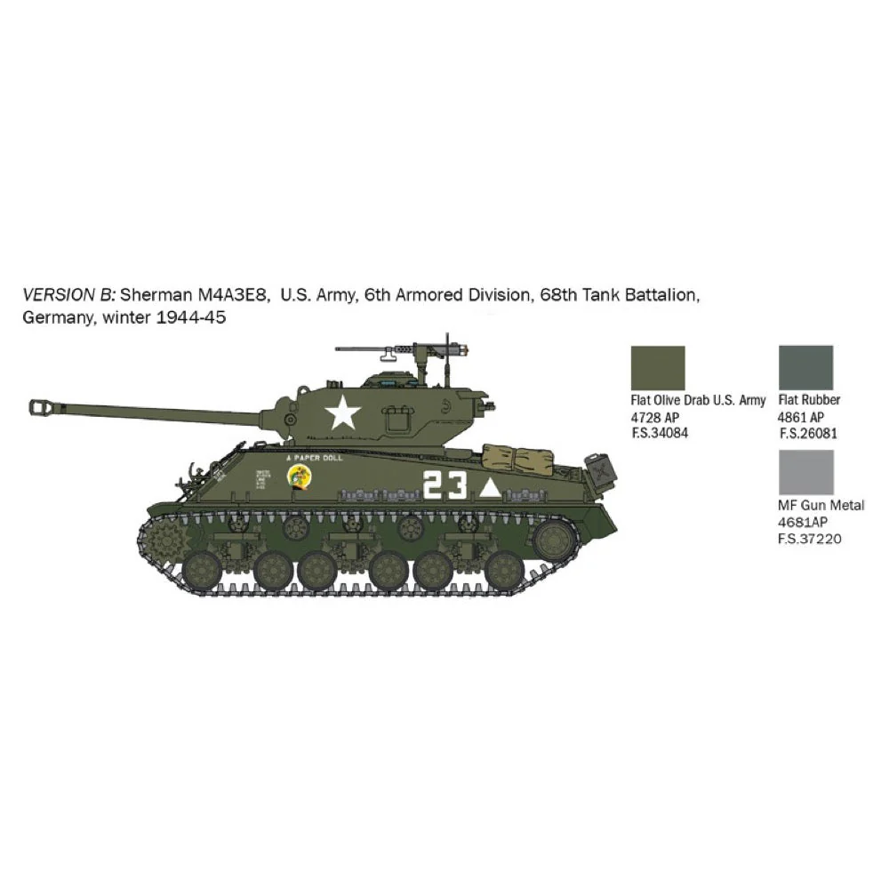 Italeri 25772 1/35 M4A3E8 Sherman Fury - Image 5