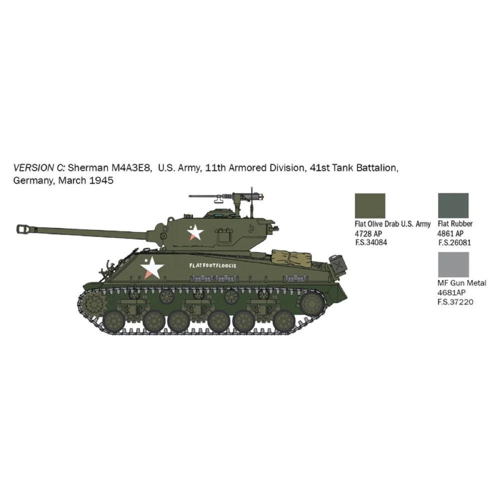 Italeri 25772 1/35 M4A3E8 Sherman Fury - Image 6
