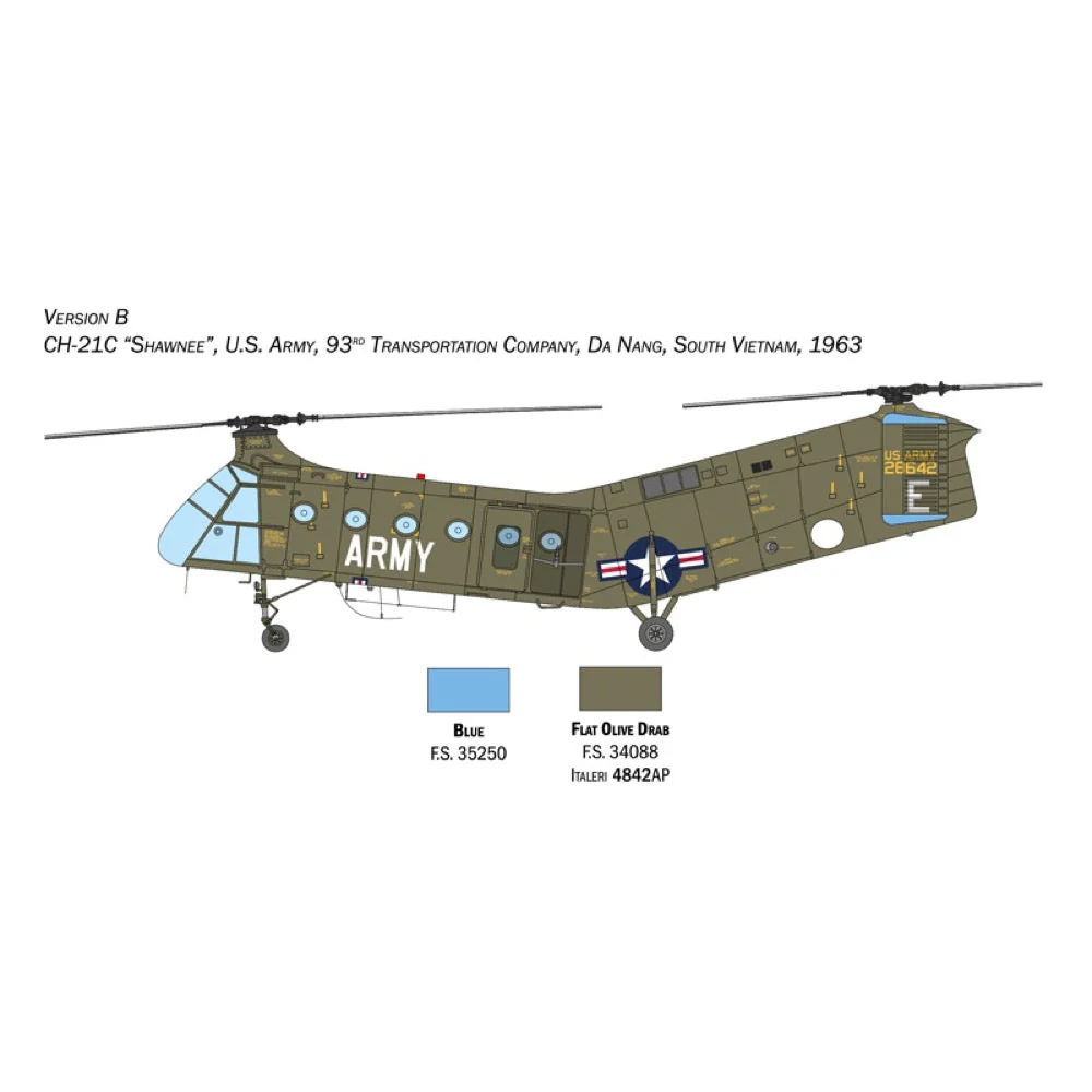 Italeri 2774 1/48 H-21C Flying Banana Gunship New Parts Photo Etch Sheet - Image 4