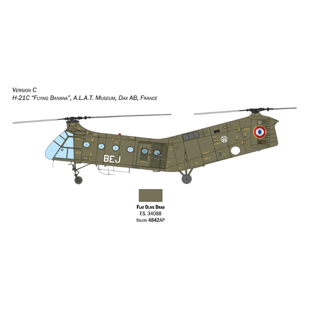 Italeri 2774 1/48 H-21C Flying Banana Gunship New Parts Photo Etch Sheet - Image 5