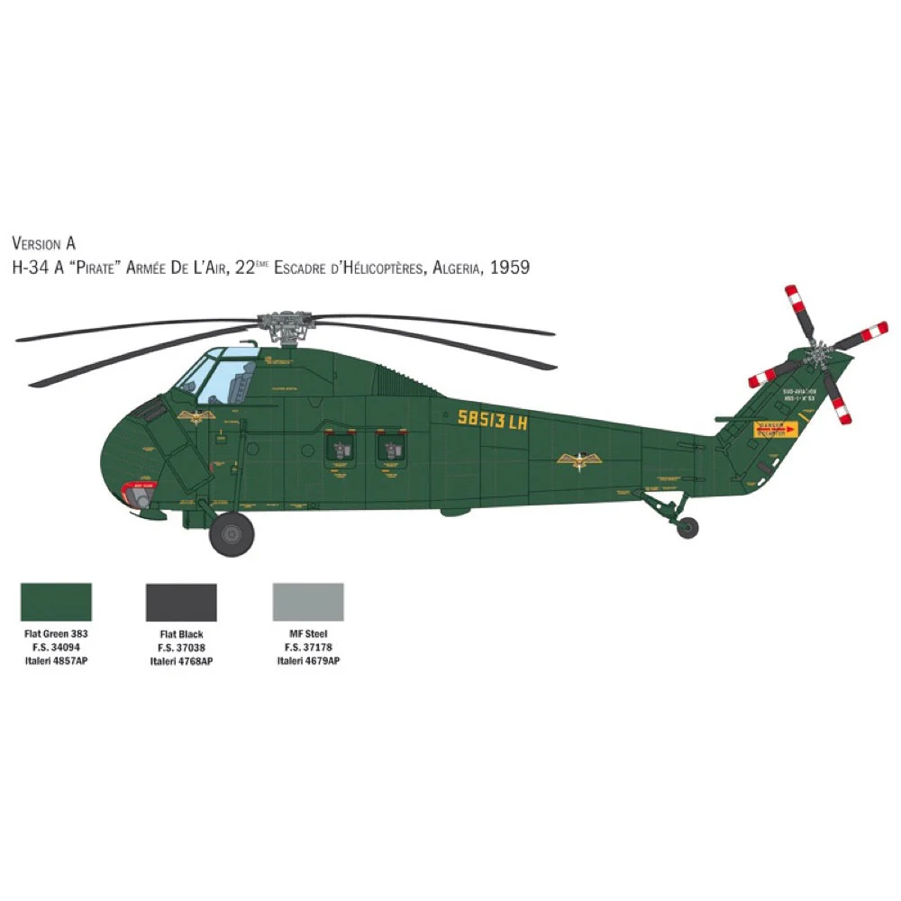 Italeri 2776 1/48 Sikorsky H-34 French and German Heer - Image 4