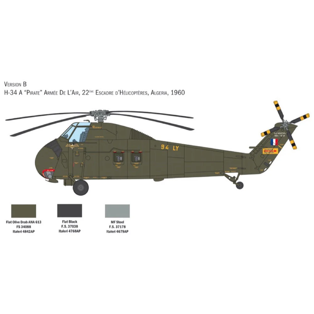 Italeri 2776 1/48 Sikorsky H-34 French and German Heer - Image 5
