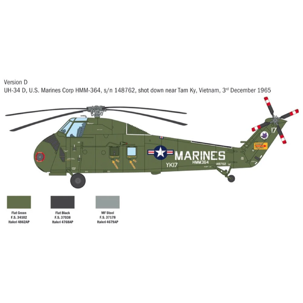 Italeri 2776 1/48 Sikorsky H-34 French and German Heer - Image 7